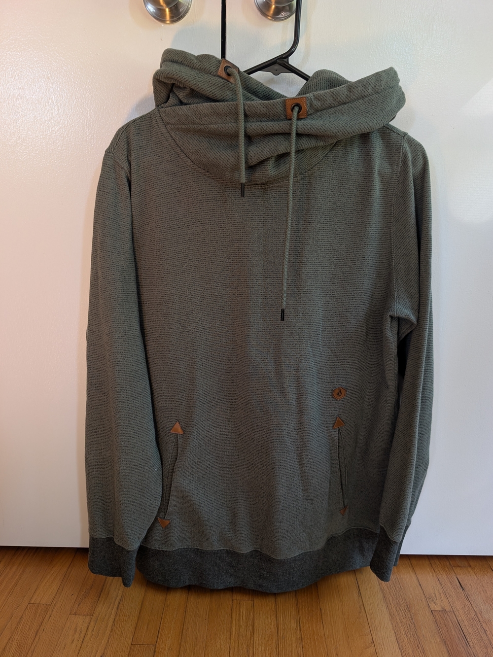 Women's Volcom Shawl Collar Hoodie Olive Green